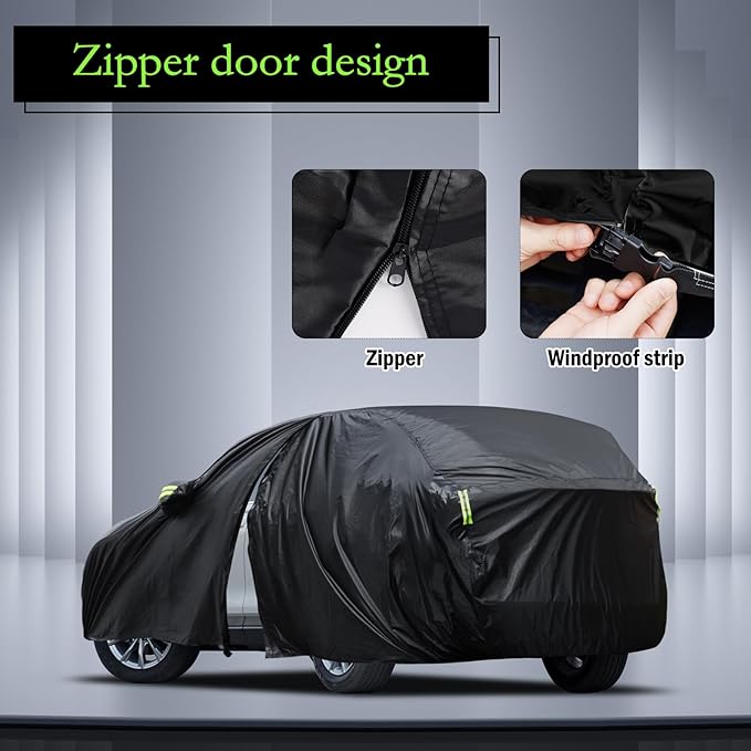 Car Cover Custom Fit for Honda CRV 1997-2026, Toyota RAV4 2006-2026, Waterproof All Weather for Automobiles Full Exterior Cover Rain Sun Snow Protector with Door Zipper