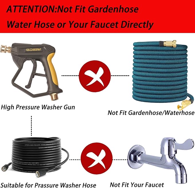 GDHXW 2 Liter Foam Cannon Pressure Washer Gun Heavy Duty Car Foam Blaster Big Mouth Adjustable Snow Foam Lance Thick Foam with 5 Nozzles and Quick Connector