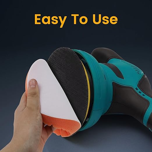 Bufing Polishing Pads - 7Pcs Face for Backing Plate, Car Compound Buffing Sponge Pads and Woolen Cutting Polishing Pad Kit (6 inch)
