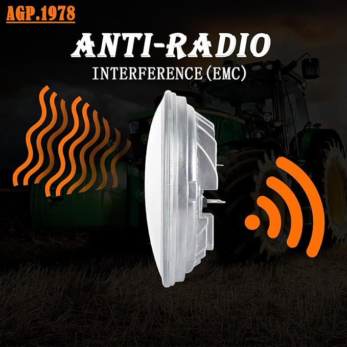 Round 18W Agriculture LED Work Light,Par 36 LED Light Replace 4410, 4411 Sealed Beam, Tractor LED Compatible with Allis Chalmers Ford International John Deere Case Tractor Flood 12V
