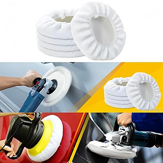 5 Pcs 10 INCH Polisher Polish Pad Polishing Buffling Car Buffer Waxer