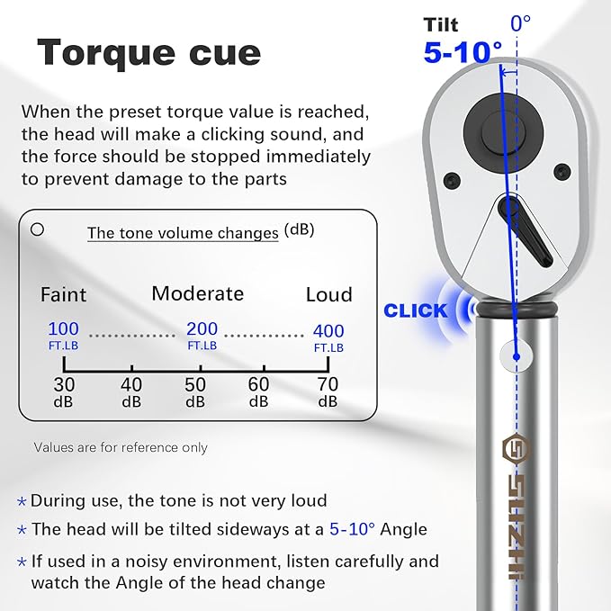 3/4'' inch drive 100-400 ft lb/136-542N.M Torque Wrench/Aluminum Alloy handle & Cr-Mo Material Head, Heavy Duty, Professional,Dual Direction, Store in Solid Case