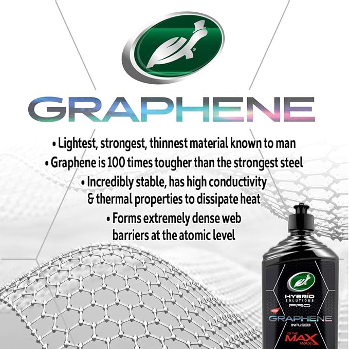 Turtle Wax 53479 Hybrid Solutions Pro to The Max Wax Graphene Liquid Wax, Patent-Pending Advanced Paint Protection, Extreme Gloss High Shine Finish, for Cars Trucks and More, 14 oz. (Pack of 1)
