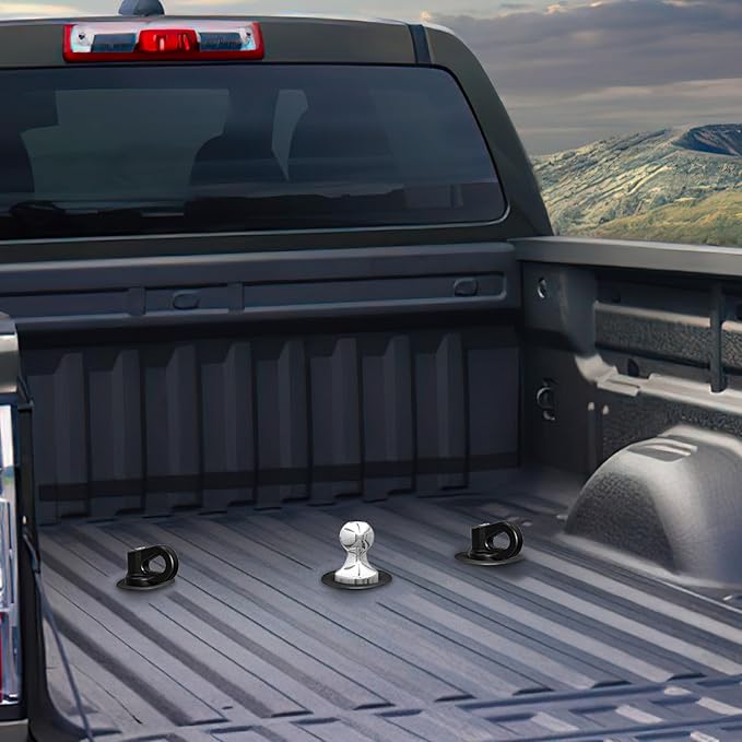 Nilight 60692 Puck System Gooseneck Hitch Kit w/Box for 2016-2025 Chevy Silverado GMC Sierra 2500HD 3500HD Nissan Titan XD, 2013-2025 Ford F250 F350 F450, 2-5/16" Ball w/Chain Anchor