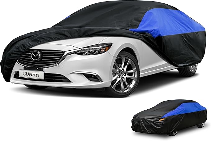 Mazda Car Cover Custom Fit Mazda 6 Waterproof All Weather, Lightweight Full Car Cover Outdoor Sun UV Rain Dust Snow Wind Protection.