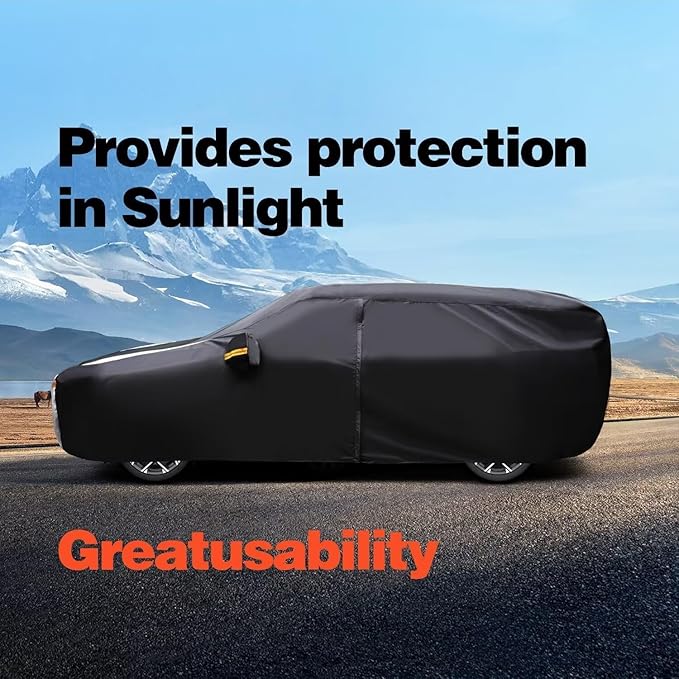 10 Layers Car Cover Custom Fit for Sienna 100% Waterproof All Weather Automobilesl, Heavy Duty Car Covers for Rain Sun UV Protection with Door Zipper.