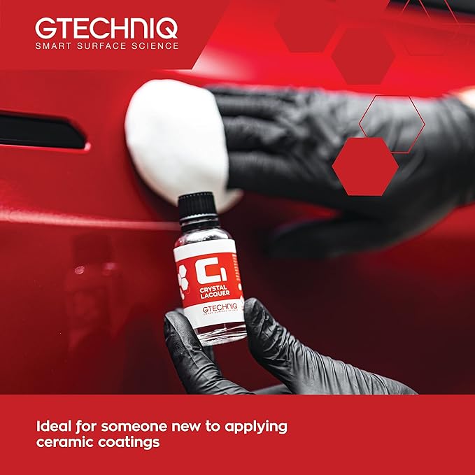 Gtechniq C1 Crystal Lacquer Ceramic Coating for Cars, 1 fl oz | High Shine Crystal Clear Finish, Prevents Minor Scratching, Easy to Apply, Ideal for Matte Paint Finishes, Up to 5 Years Durability