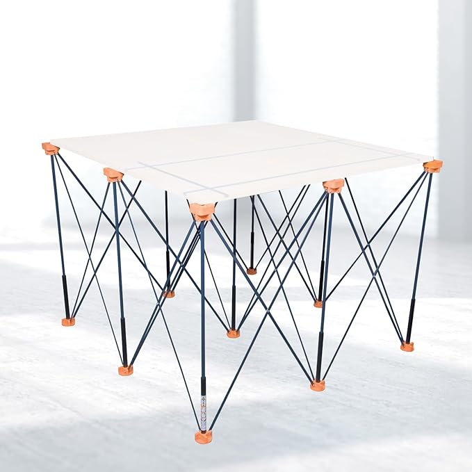 POWERTEC Arachni Flex Portable Workbench 4x4ft Collapsible Workstand - Heavy Duty Folding Work Table Base, 3500 lbs Capacity 36 Inch Work Height, No Assembly Mobile Work Station w/Carry Strap (71927)