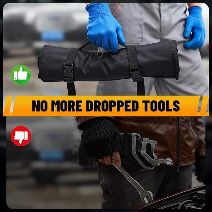 Ratchet Wrenches Set, 22-Piece Combination Wrench Set, Metric & SAE, Anti-Slip Grip, CR-V Steel, 1/4" to 3/4" & 6mm to 18mm, Portable Oxford Pouch Organizer