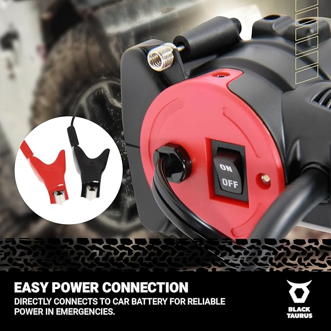 Air Compressor – 19A 120 PSI (8.27 BAR) Portable & On‑Board Tire Inflator for Cars, Trucks & 4×4 Vehicles – Automatic Pressure Control with Dual‑Motor Options (Air Compressor 252)