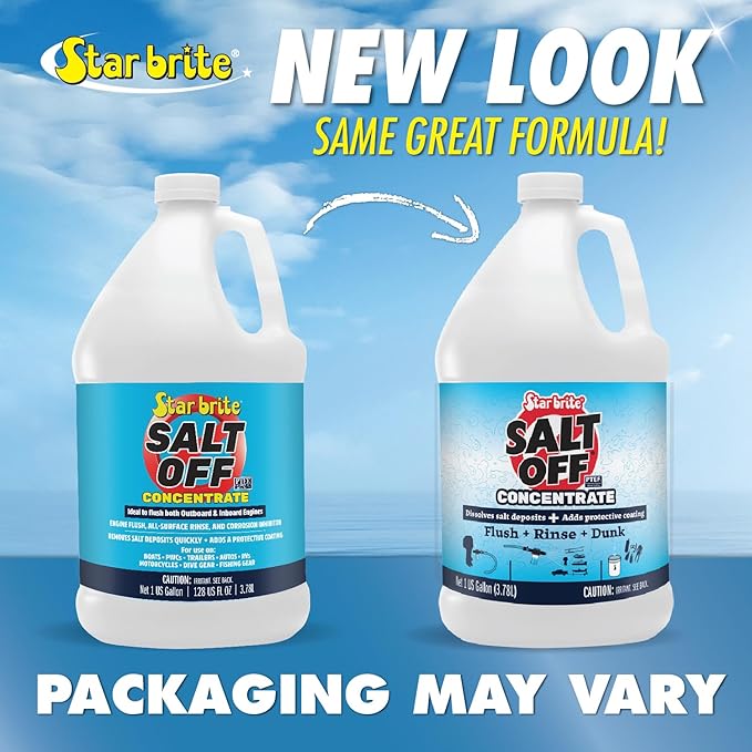 STAR BRITE Salt Off Concentrate - Ultimate Salt Remover Wash & Marine Engine Flush for Boats,Vehicles,Trailers,and More - 128 OZ Gallon (093900N),(Pack of 2)