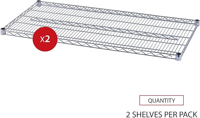 Alera ALE Industrial Wire Shelving Extra Wire Shelves, 48w x 24d, Silver (Case of 2 Shelves)