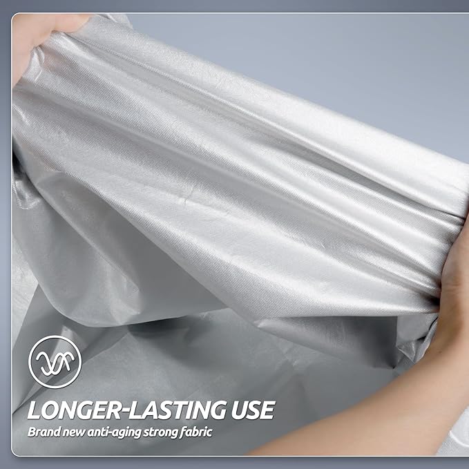 Car Cover Custom Fit for Model Y Car Cover 2020-2024, Migaven Waterproof Full Exterior Cover Sun Rain Protection with Door Zipper and Cotton Lining