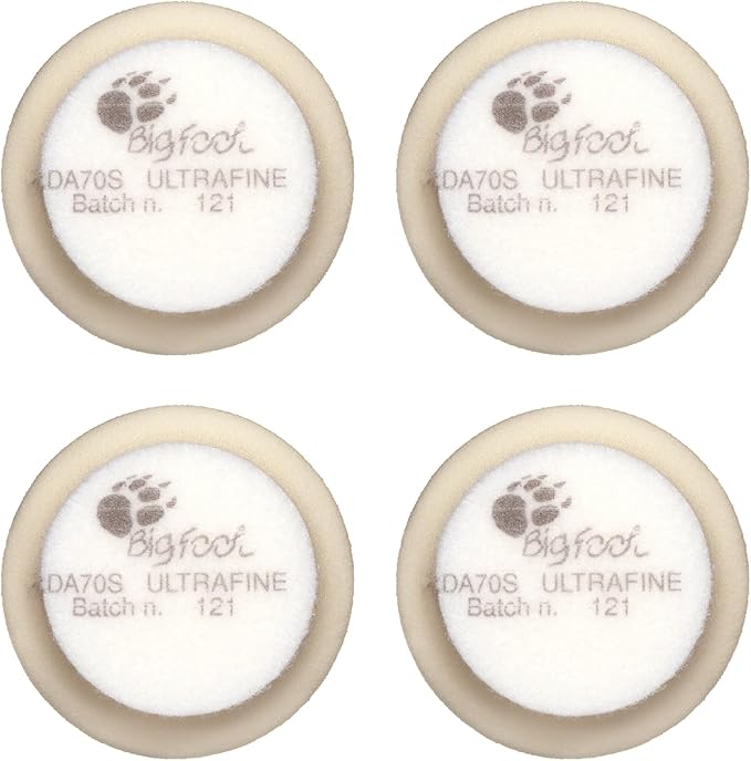 RUPES 9.DA70S/4 Pack of 4 White D-A Ultra-Fine Polishing Foam Pads 70mm | Ideal for Paint Correction & Gloss Enhancement | Removes Extremely Fine Defects | Compatible with 2.75" Backing Plate