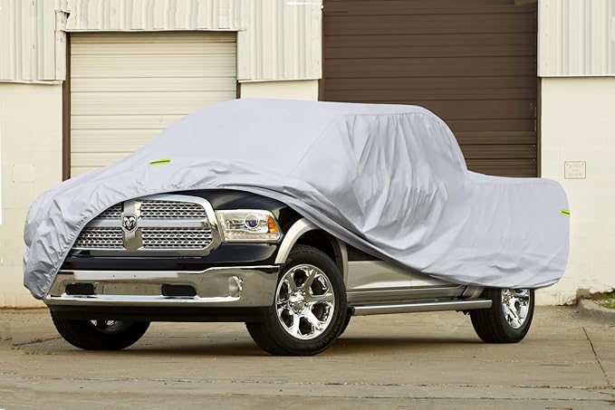 Kaugung Truck Cover Waterproof Custom Fit RAM 1500 Crew 6.4' Bed (2009-2019), 6 Layers Heavyweight Pickup Car Cover Outdoor Indoor Sun UV Rain Snow Wind Protection.