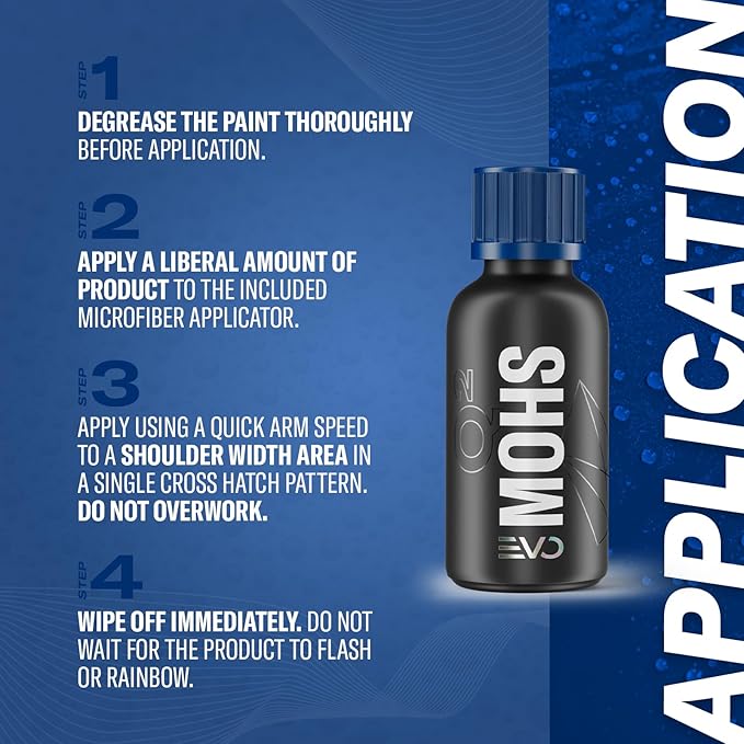 GYEON MOHS Ceramic Coating for Cars | Deep Gloss & 3-Year Protection | DIY Paint Coating Kit for Long-Lasting Shine | Easy Application & Hydrophobic Finish