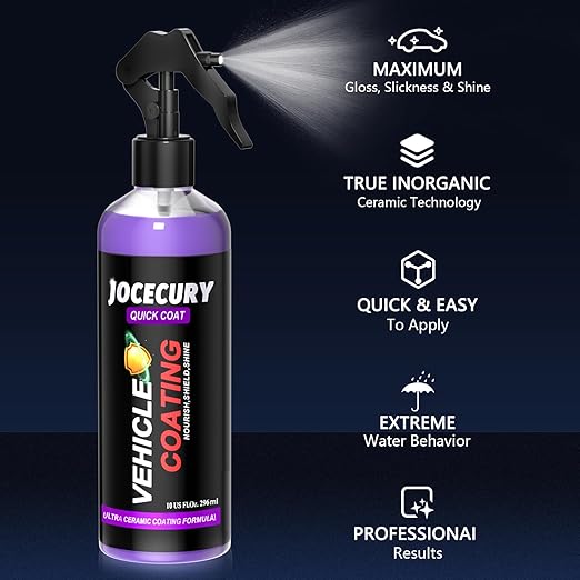 300ML Ceramic Car Coating Spray – Quick Car Coating, Extremely Hydrophobic Formula, Easy to Apply, High Protection and Shine,Fast-Acting Ceramic Coating and Polish Spray