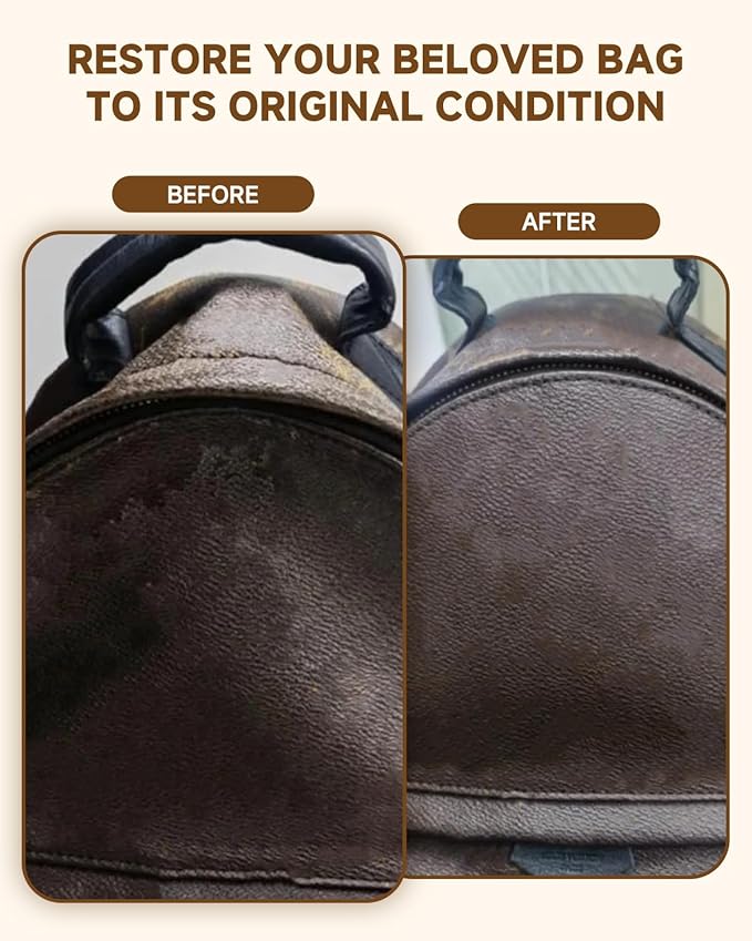 Leather Cleaner & Moisturizer Set for Louis Vuitton, Cleaning and Maintenance Set for LV, Powerful Stain Removal, Gentle Care, Suitable for LV Handbags/Wallets and Other Luxury Brands