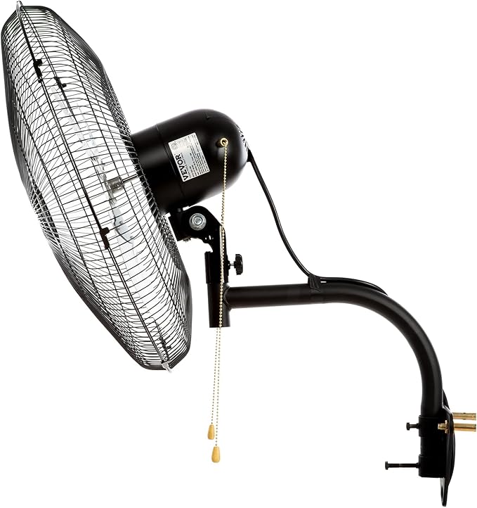 VEVOR Wall Mount Fan, 2 PCS 18 inch Oscillating, 3-speed High Velocity Max. 4000 CFM Industrial Wall Fan for Indoor, Commercial, Residential, Warehouse, Greenhouse, Workshop, Basement, Garage,Black