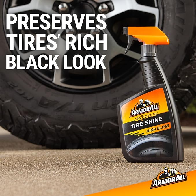 Armor All Tire Shine, One-Step Tire Shine Spray for Precise, Even Shine and Minimal Overspray - 2 Count