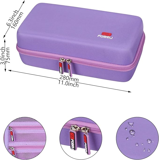 FBLFOBELI Hard Carrying Case for Halo Bolt Ultimate 2.0 & 3.0/for Halo Bolt Air + 55500 1750/for Halo Bolt Air 58830 Portable Vehicle Jump Starter with Air Compressor (Case Only) (Purple)