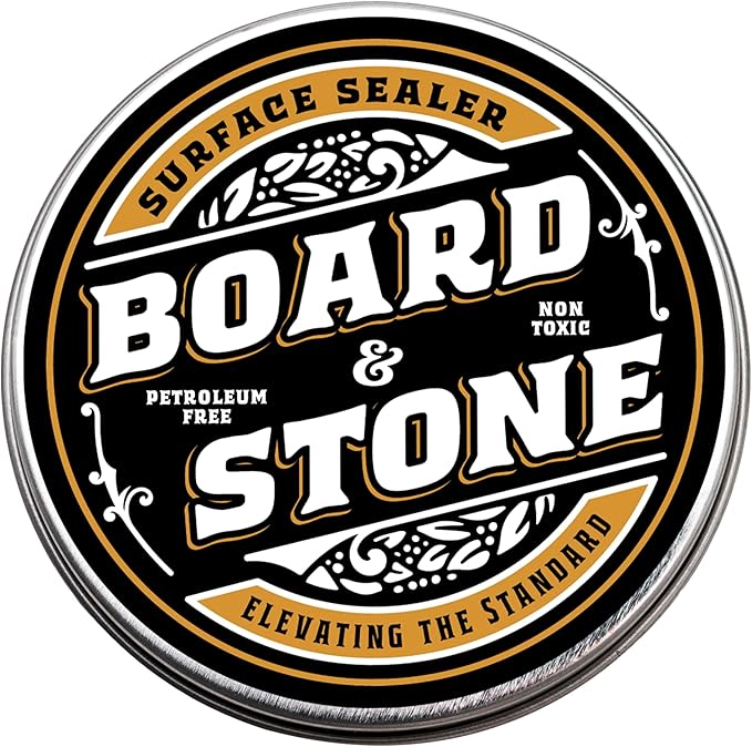 Board & Stone – 100% Petroleum-Free Food Safe Surface Sealer | Natural Wax & Coconut Oil Blend for Butcher Blocks, Cutting Boards, Stone Counters, and Cast Iron | No Scent or Dyes