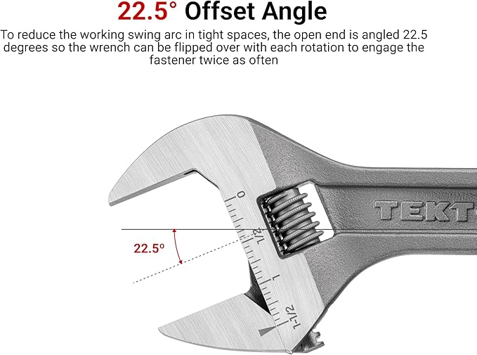 TEKTON Adjustable Wrench Set, 2-Piece (6, 9 in.) - 1-1/2 in. Jaw Capacity | WSA90000