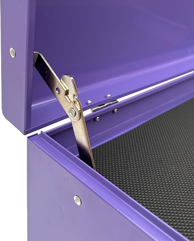 Workington Portable Metal Tool Chest with 6 Drawers, 24" 6-Drawer Tool Chest Cabinet with Ball Bearing Drawer Slides, Steel Tool Storage Box Organizer 4005 Purple