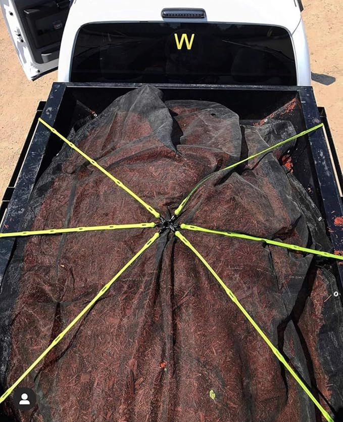 The Perfect Bungee Adjustable Cargo Net, No Tangle, Heavy Duty, Made in USA, Safety Orange