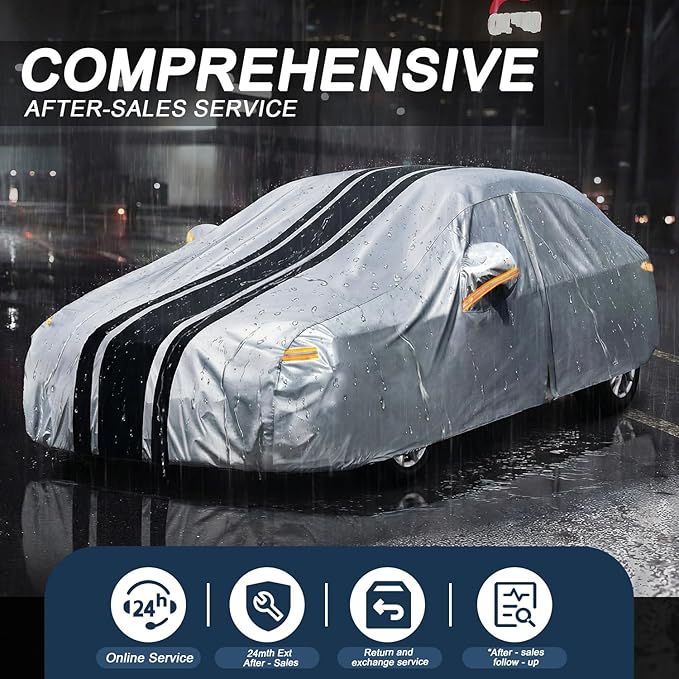 Car Cover Custom Fit for Toyota Corolla (2000-2025) Honda Civic (1991-2025), Waterproof All Weather for Automobiles Full Exterior Cover UV Rain Sun Snow Protector.
