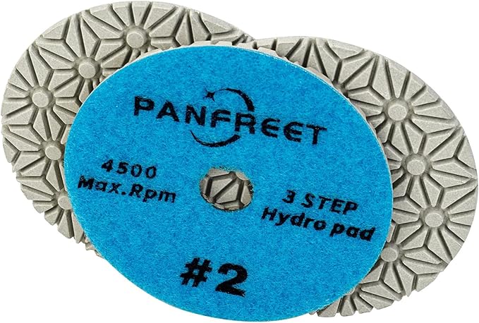 Wet/Dry 3 Step 4 Inch Diamond Polishing Pads,Step 2 Granite Polishing Pads for Granite Quartz Marble Concrete Terrazzo