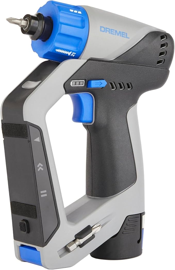 Dremel Blueprint 3in1 Drill Driver with Integrated Stud Finder and Detachable Laser Level, Cordless Drill Set Includes 2.0 Ah Battery, Fast Charger, and 12 Bits (DD12V-S1)