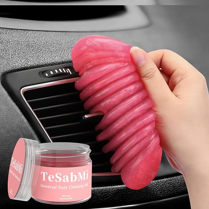 Car Cleaning Gel Car Cleaning Putty Car Putty Car Interior Cleaner Car Slime Car Detailing Kit Car Accessories Easter Gifts for Teen Men Women Stocking Stuffers Pink