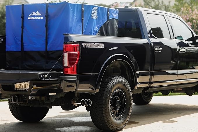 TruckDuffle Truck Bed Cargo Bag – Expands to Cab Height (49 Cu Ft) – Cinches to Fit Any Load – Weatherproof Welded-Seam PVC – Works with or Without Tonneau – Fits Compact to Fullsize Trucks