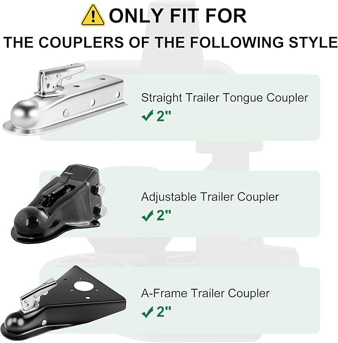 Trailer Coupler Lock N-LOK1 Heavy Duty Hitch Locks with Keys,Anti Theft RV Locks,ONLY Fit 2" Ball Coupler (2")