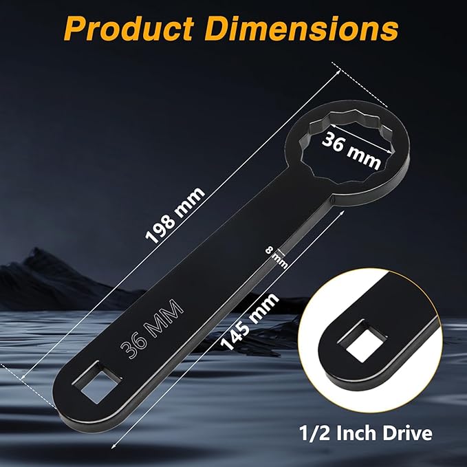 Rear Axle Wrench 36mm, Rear Wheel Axle Torque Wrench Hand Tool 36mm for Motorcycle