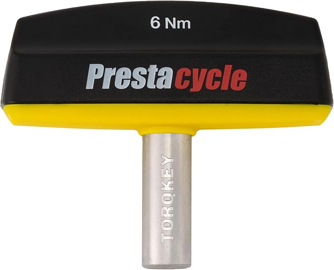 Prestacycle Pro TorqKeys 6Nm T-Handle Torque Limiting Tool – Torque Wrench Bit with Ergonomic Low-Profile Grip, Magnetic 1/4" Hex Bit Retention, Durable Zinc Shaft