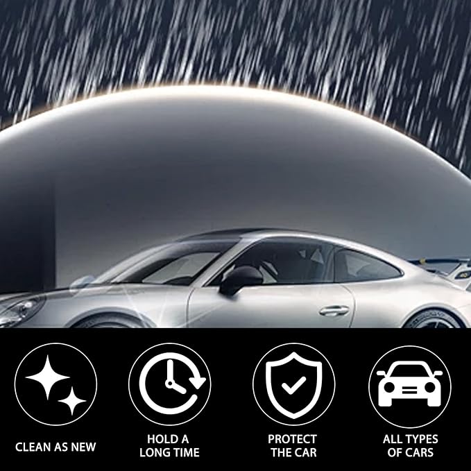 Magic Gem Nano Hydrophobic Ceramic Car Coating Spray, Quick Effect Coating Agent, All-in-One Spray for Quick Cleaning, Polishing & Protection, Waterless Wash & Wax, 16 fl oz