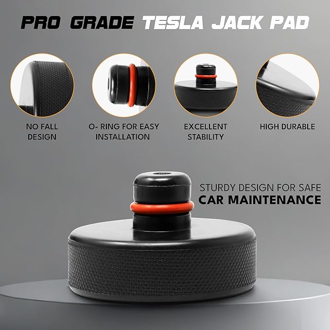 EcoNour Lifting Jack Pad for Tesla Model 3/S/X/Y, 4 Pucks with Storage Case, Tesla Accessories for Tesla Vehicles 2013 to 2024