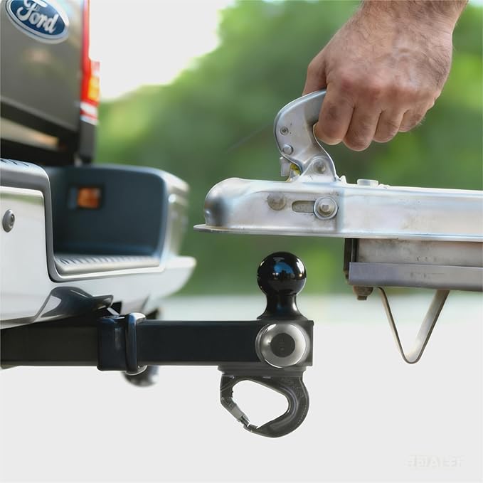 Trailer Hitch, Premium Black E-Coat, Rust Resistant Tri Ball Mount, 1 7/8 Ball Hitch, 2 inch Ball Hitch, 2 5/16 Ball Hitch, 10,000 lbs GTW Tow Hitch for 2" Hitch Receiver (Pin&Clip)