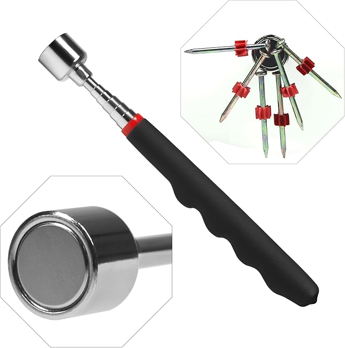 Telescoping Magnetic Pickup Tool Set Magnet on a Stick Pull Force Magnetic Storage Tray bowl Ideal Magnet Pickup Tool .Magnetic for Collect metal small items to prevent scattering