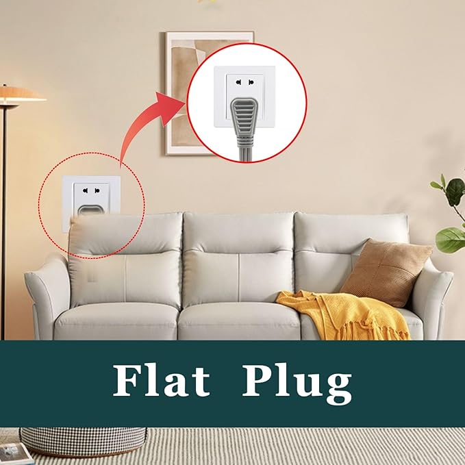 EP 6 Ft Heavy Duty Appliance Extension Cord - 14 Gauge 3 Prong Grounded Cable Wire, Ideal for Air Conditioners, Refrigerators, Microwaves, Washing Machines & More - Indoor Use, Gray