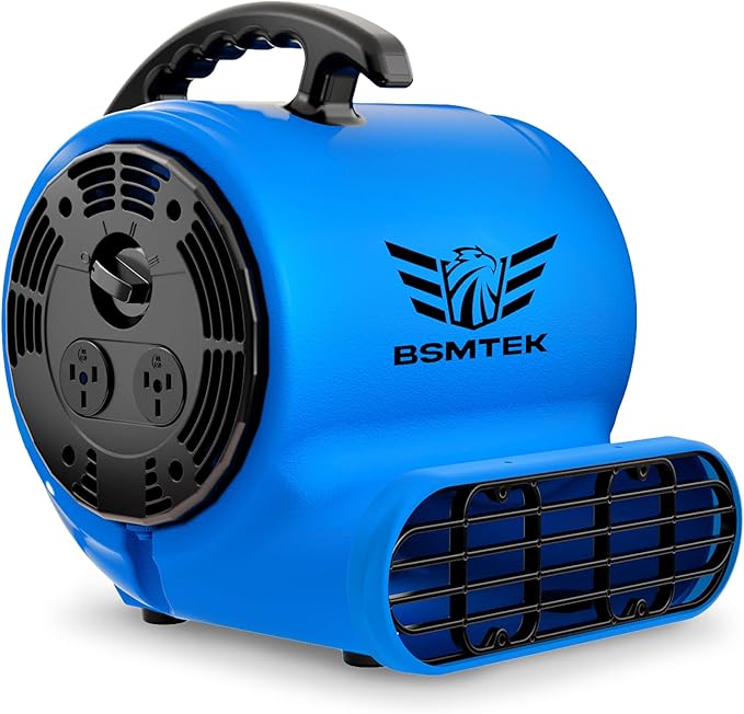 Air Mover Blower Fan, Industrial 1/2HP 2500CFM Monster Floor Blower Carpet Dryers - 3 Speeds, 4 Adjustable Angles, 15FT Long Cord, Stackable - 2026 Upgraded