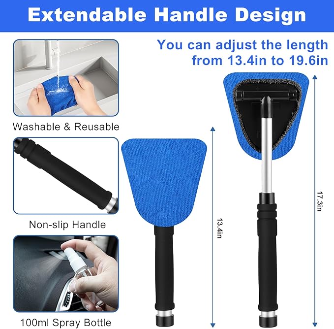 Viewsun Windshield Cleaner Tool, 14Pcs Car Interior Cleaning Kit, Car Detailing Kit Interior Cleaner, Car Detailing Brushes, Car Cleaning Gel, Inside Cleaning Supplies Accessories for Women Men