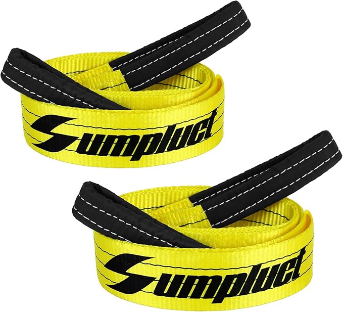 3 Inch,8 Foot Tree Saver,Pull Strap,Tow Straps,Winch Ropes,30,000 Pound Capacity,Heavy Duty Rope Pulling,Wire,Lifting Sling,Rigging Cable for Vehicle,Emergency Kit Use 2 Pack