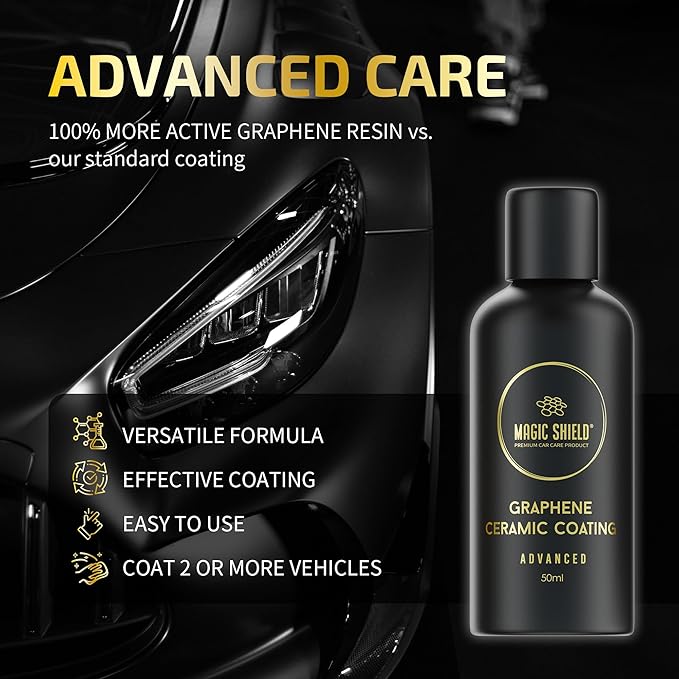 Graphene Coating for Cars │ Self-Healing, 5+ Years Durability │ Advanced SiO2 Ceramic Protection - High Gloss, Anti-Scratch - Perfect for Cars, Motorcycles, Marine, and RVs
