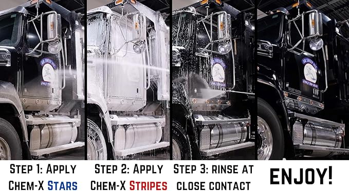 Chem-X: Stars and Stripes Ultimate Touch Free Vehicle Wash Chrome Foam Cannon Kit (1 Gallon Stars + 1 Gallon Stripes)