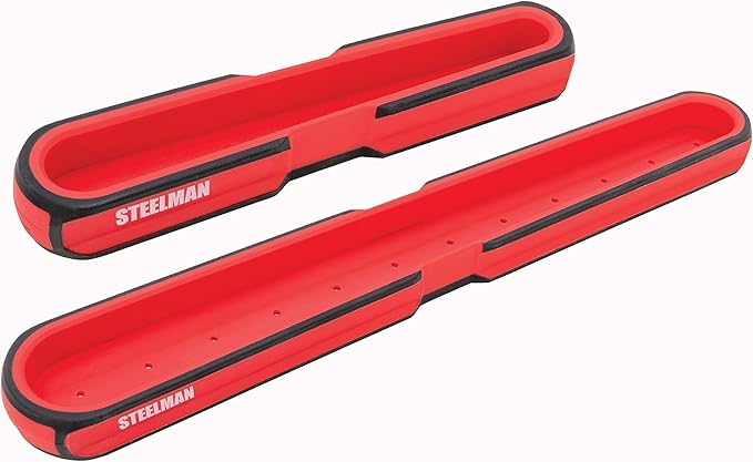 Steelman 2-Piece Magnetic Socket Storage and Parts Accessory Tray Set, Small (6-Inch) and Medium (12-Inch) (75107)