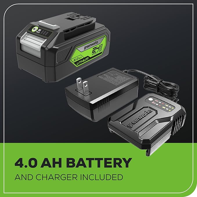 Greenworks 24V Cordless Heat Gun Kit, 4.0Ah Battery & Charger Included - Hot Air Tool, Max to 1000℉/538℃ with 3 Nozzles for Home, Garage, Outdoors