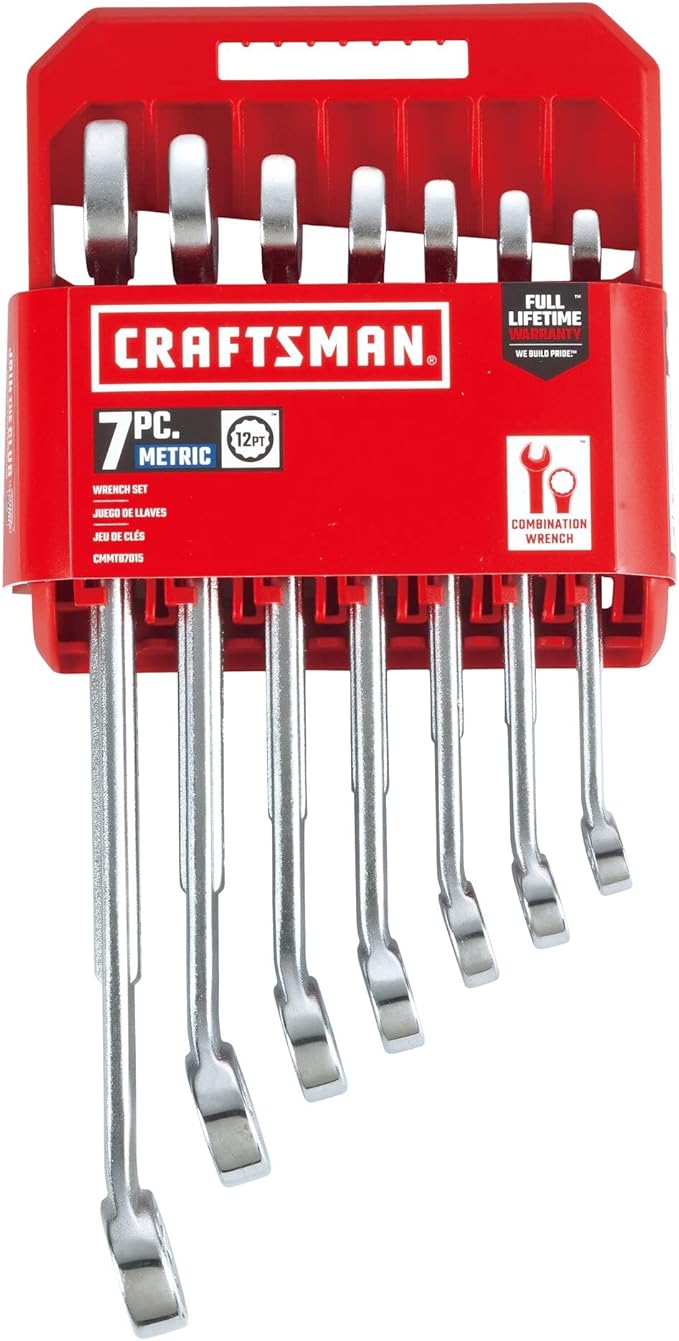 CRAFTSMAN Combination Wrench Set, Metric, 7-Piece (CMMT87015)